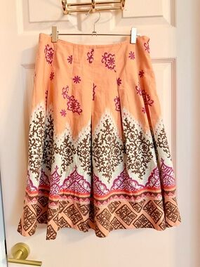 Orange cotton jones wear skirt